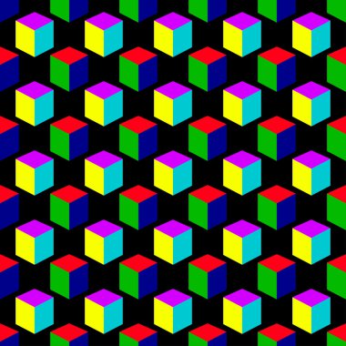 Renkli küp Dikişsiz desen arka plan