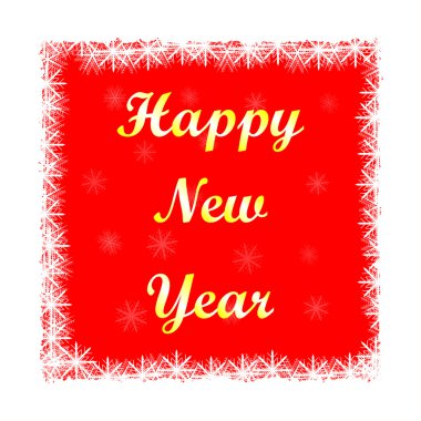 Mutlu yıllar tebrik kartı.