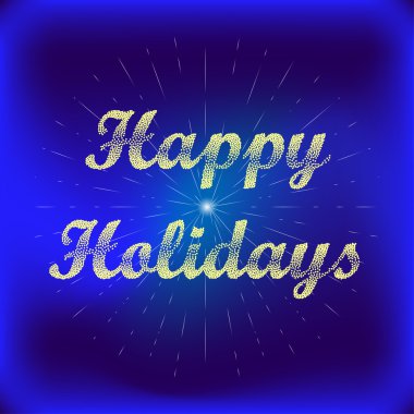 Mutlu tatil tebrik kartı vektör