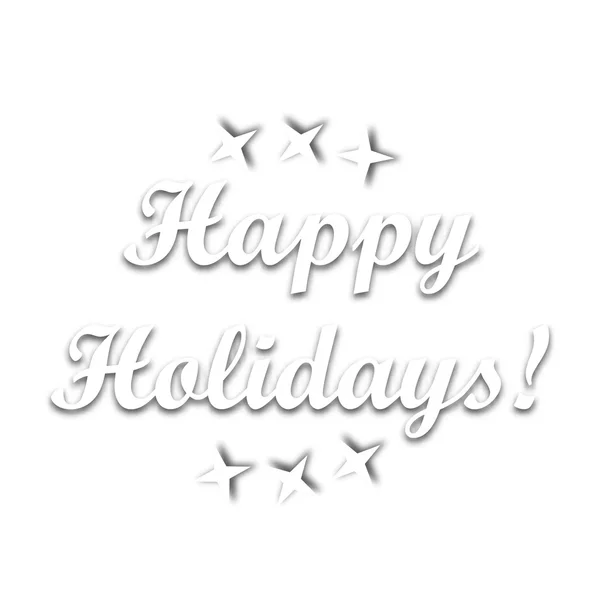 Vector happy holidays text with shadow — Stock Vector