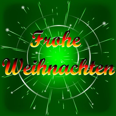 Vektör neşeli Noel kartı ile Almanca dil selamlar