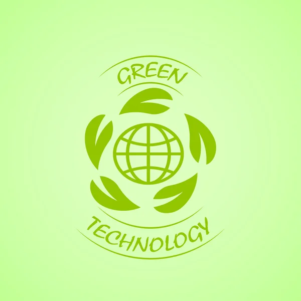 Vector groene technologie pictogram — Stockvector