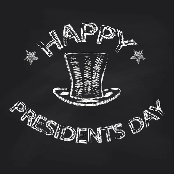 Chalkboard com letras "Feliz Dia dos Presidentes " — Vetor de Stock