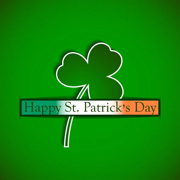 St. Patricks fundo do dia com trevo e bandeira irlandesa — Vetor de Stock