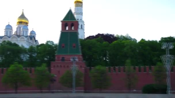 Moscú Kremlin Desde el agua — Vídeos de Stock