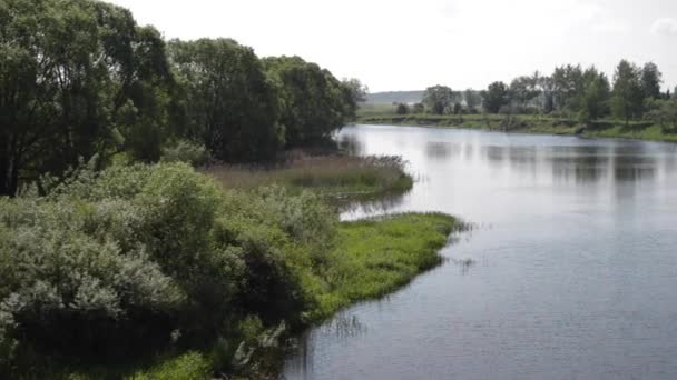 Stara wieś nad rzeką — Wideo stockowe