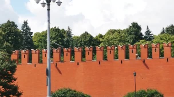 Muro do Kremlin em Moscou — Vídeo de Stock