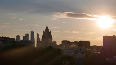 Moskova şehir günbatımı