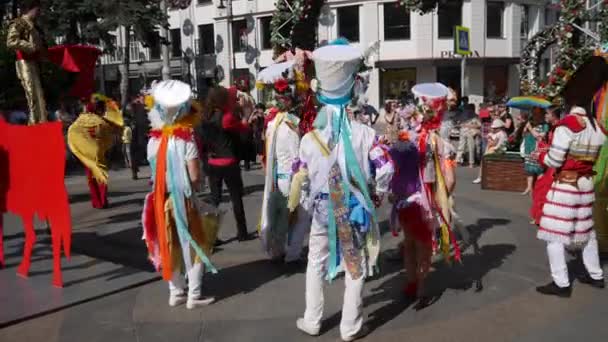 Spaanse dans carnaval in Moskou — Stockvideo