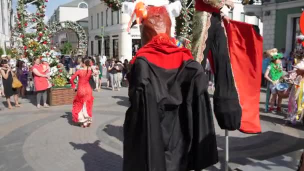 Carnevale di danza spagnola a Mosca — Video Stock