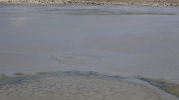 Газ виходив з грязьові вулкани метану — стокове відео