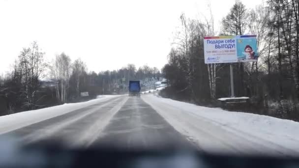 Strada invernale in Russia — Video Stock