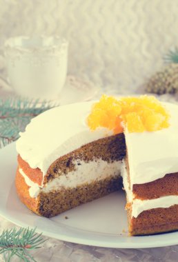 Reçel, Noel dekorasyonu ile kabak pasta