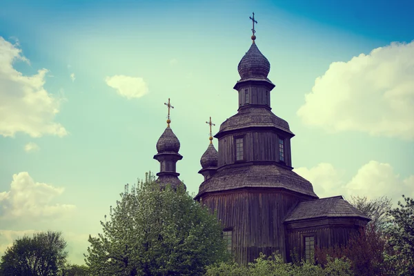 The old wooden Ukrainian church — Stock Photo, Image