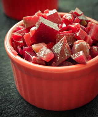 Geleneksel Ukrayna pancar salatası Vinegret