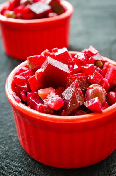 Salada tradicional ucraniana de beterraba Vinegret — Fotografia de Stock