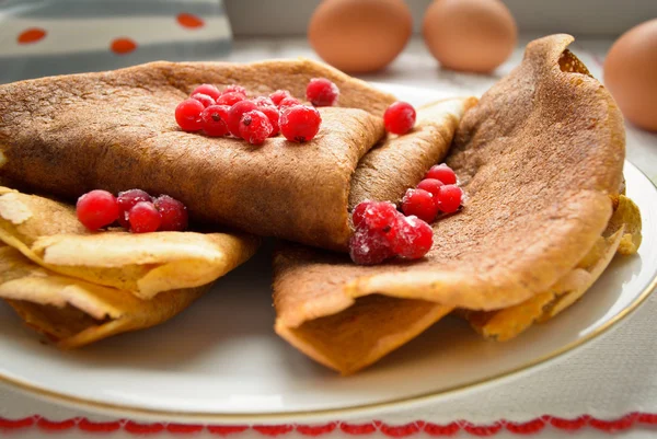 buckwheat pancakes with frozen berries