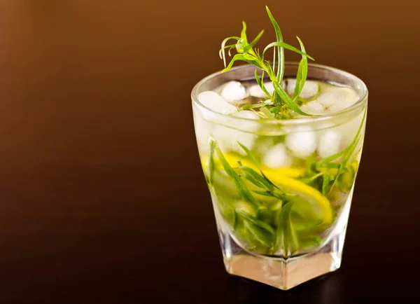 Mojito cocktail with fresh tarragon