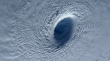 Bir tayfun göz görünümünü.