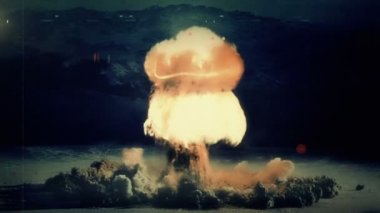 bir atom bombası patlama.