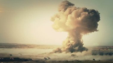 bir atom bombası patlama.