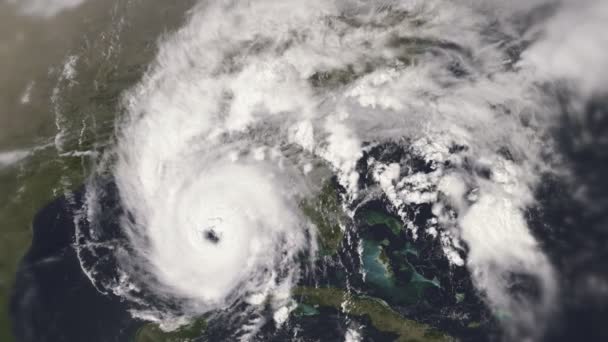 Hurrikan trifft auf Land — Stockvideo