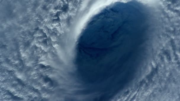 Vista del ojo de un tifón . — Vídeos de Stock