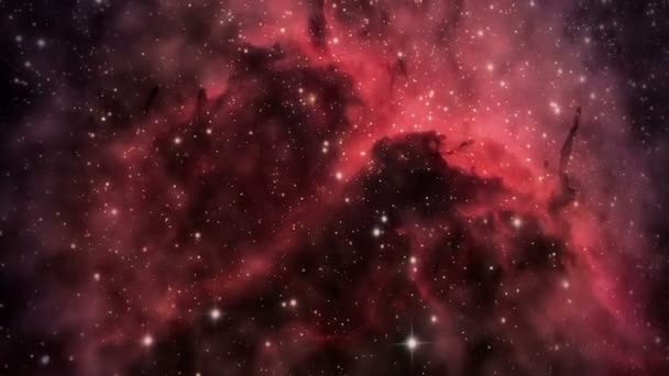 Vuelo a través de una nebulosa espacial profunda — Vídeo de stock