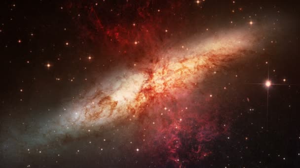 Galaxen rymdfärder — Stockvideo