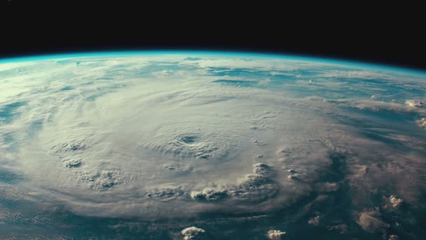 Huracán visto desde el espacio — Vídeos de Stock