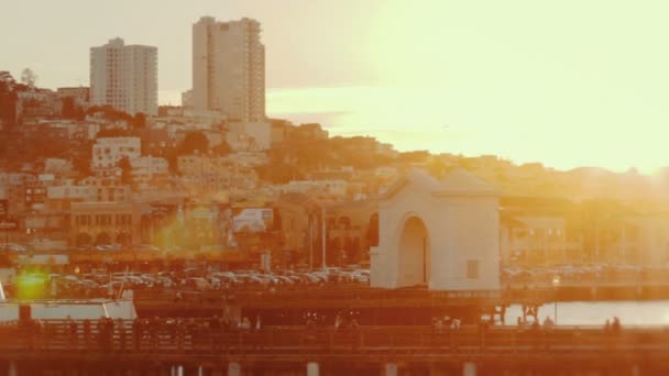 Široký záběr z centra města San Francisco — Stock video