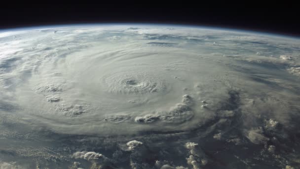 太空看到的飓风 — 图库视频影像