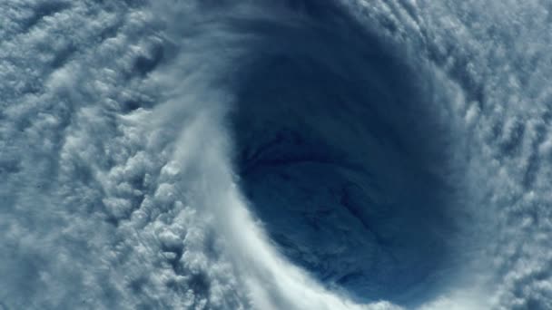 Вид на глаз тайфуна . — стоковое видео