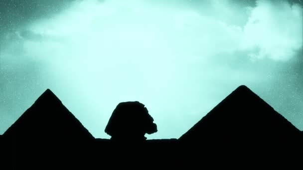 Pyramide et sphinx De jour comme de nuit — Video