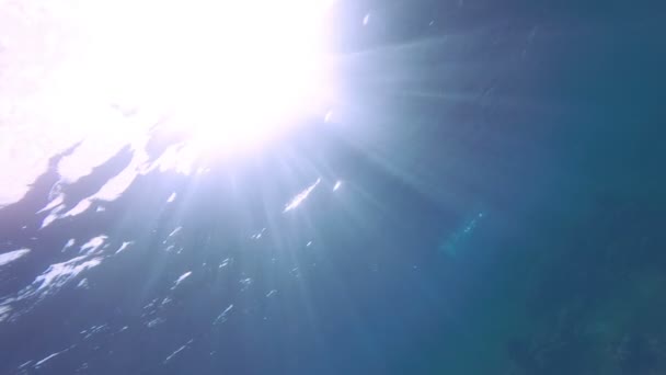 移动的海洋太阳光芒 — 图库视频影像