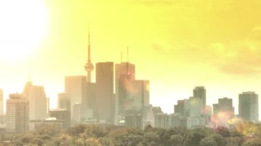 Toronto doğal cityscape gün batımında