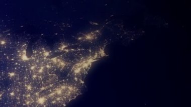 Kuzey Amerika gece uzaydan