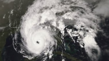 Uzaydan görüldü gibi volkanik patlama