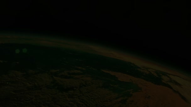 Sonnenaufgang über der Erde — Stockvideo