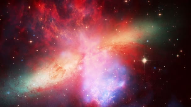 Uzay uçuşu Nebula ile. — Stok video