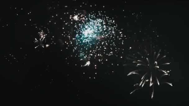 Fogos de artifício coloridos Final — Vídeo de Stock