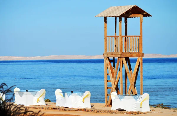 Deniz kenarındaki restoran, okyanus kıyısı, Mısır