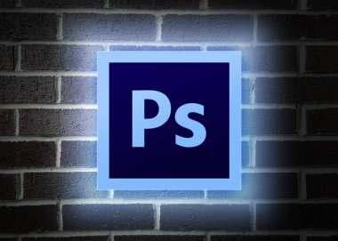 Adobe Photoshop logosu editör çizimi