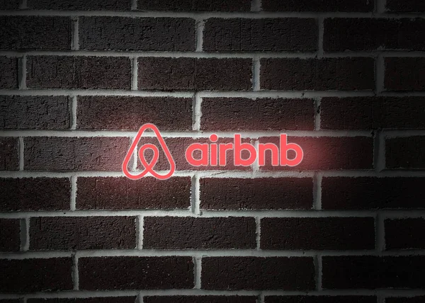 Airbnb logo editoryal illüstrasyon