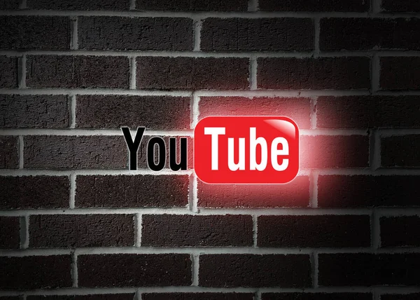 Youtube Logo Editoriale Illustrativo — Foto Stock