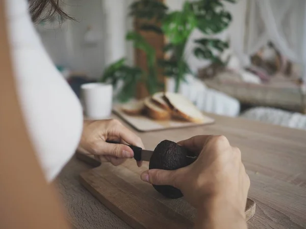 맛있고 식사를 준비하는 채식주의자 — 스톡 사진