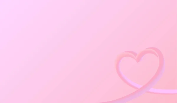 Fondo Abstracto Rosa Con Corazón Decorativo Con Degradado Cartel Romántico — Vector de stock