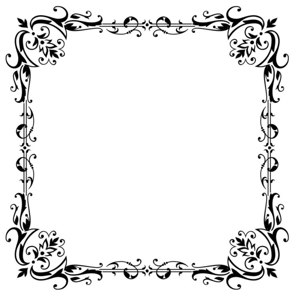 Calligraphic Floral Frame Page Decoration Vector Illustration Vector Decorative Vertical — Stock Vector