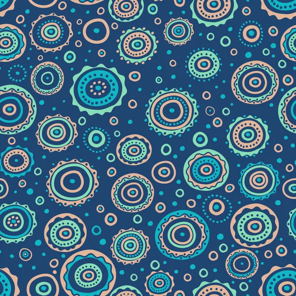 Modèle vectoriel sans couture avec des cercles stylisés . — Image vectorielle