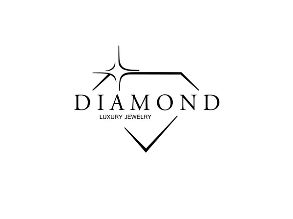 Ikona diamant. Vektorové logo. — Stockový vektor